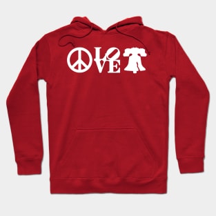 Peace Philadelphia Love Liberty Bell Peace Love Philly Fan Favorite Hoodie